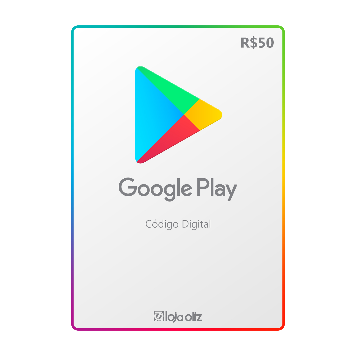 Gift Card Digital Google Play R$ 50 - LacerdaGames