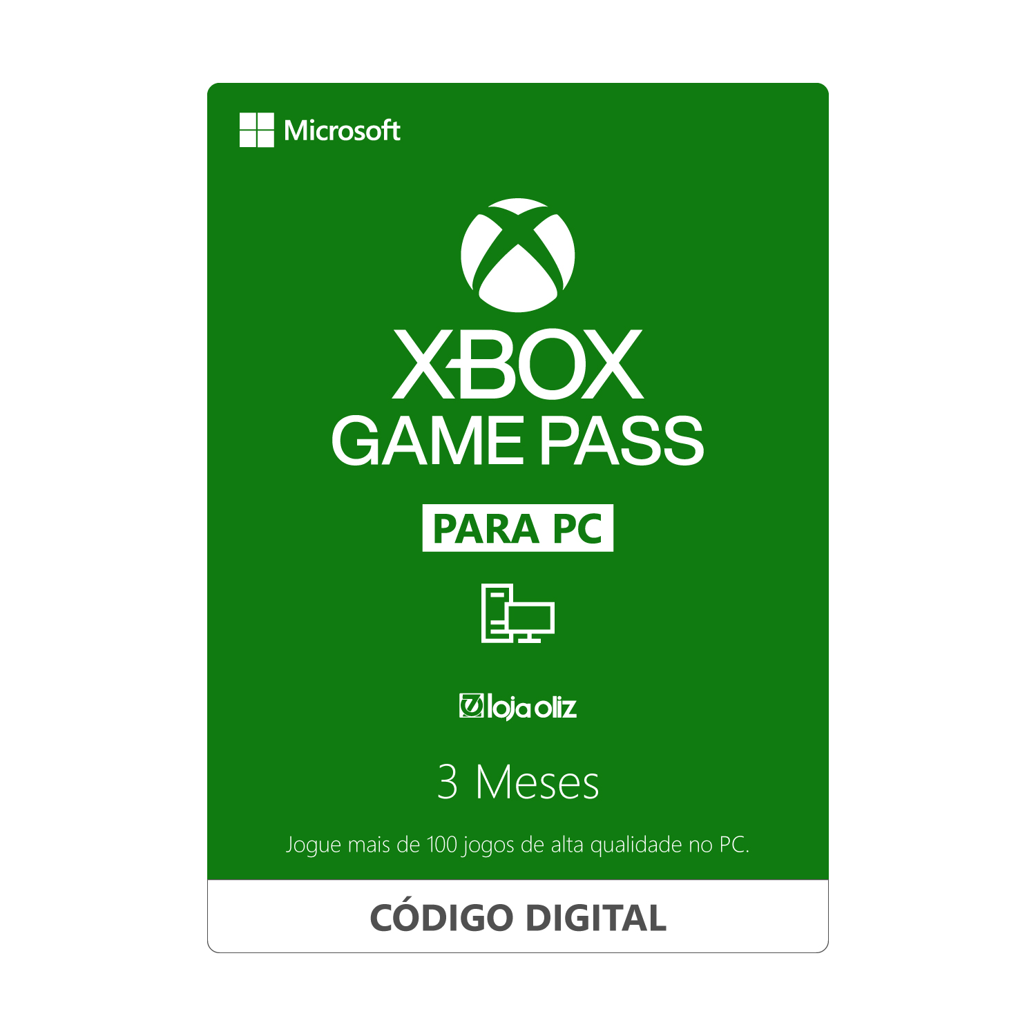 Xbox Game Pass para PC 3 Meses - Código Digital - PentaKill Store