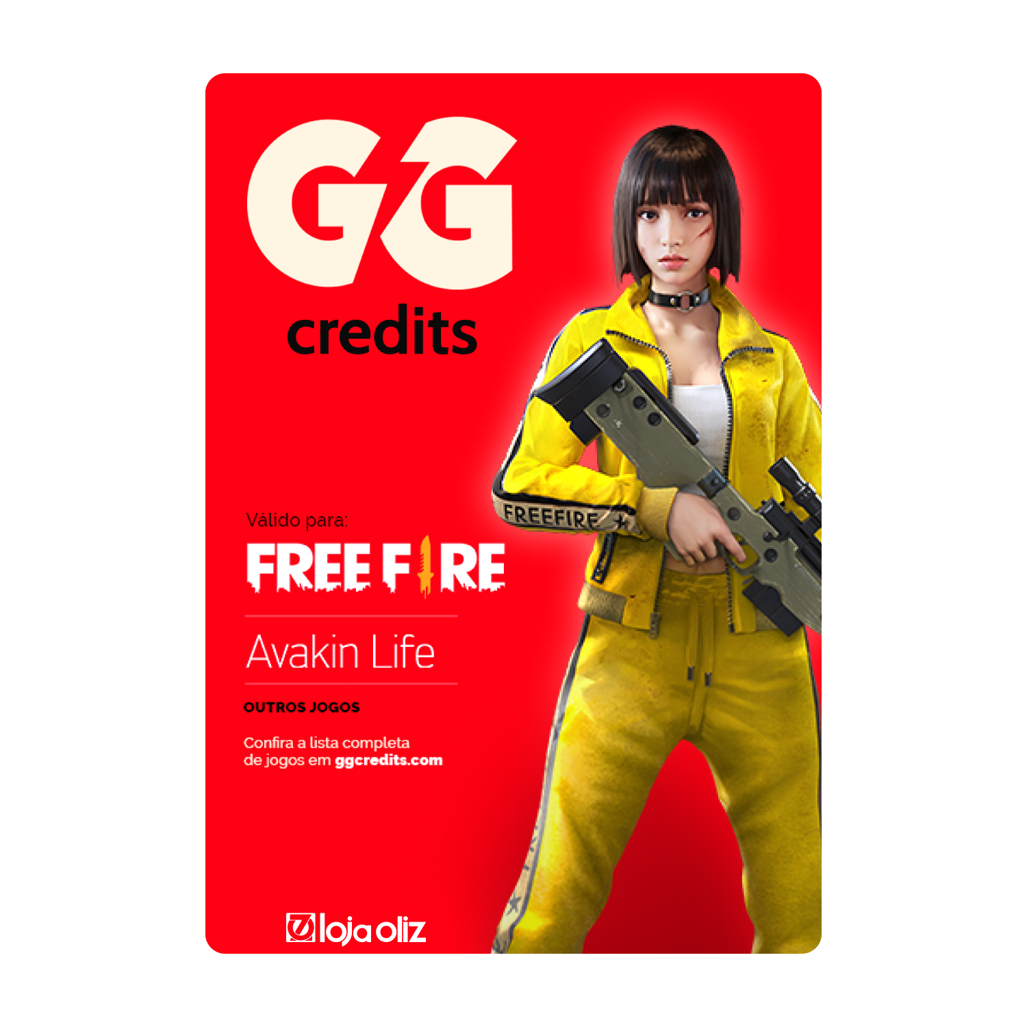 Cartão Pré-pago para Free Fire - GGCredits